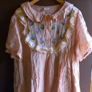 Unlogical Poem Pink Cottagecore Dress